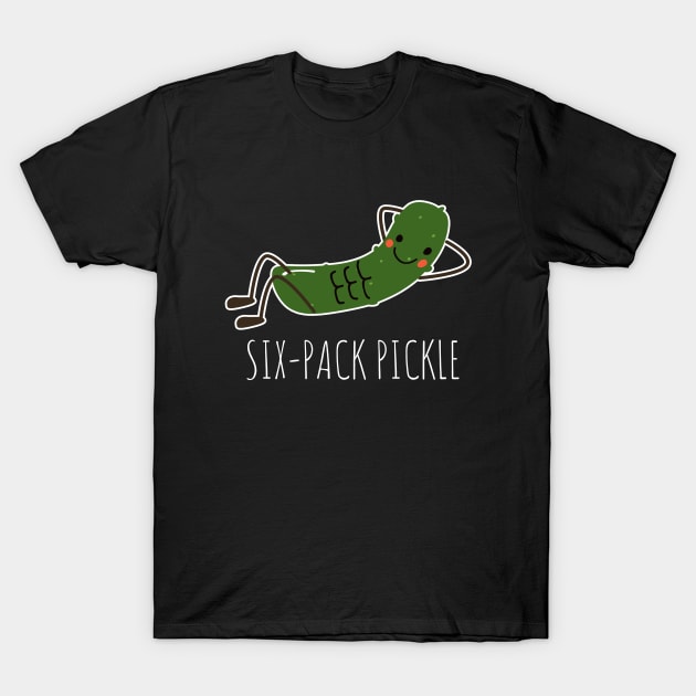 Six-Pack Pickle Funny Pickle Workout T-Shirt by DesignArchitect